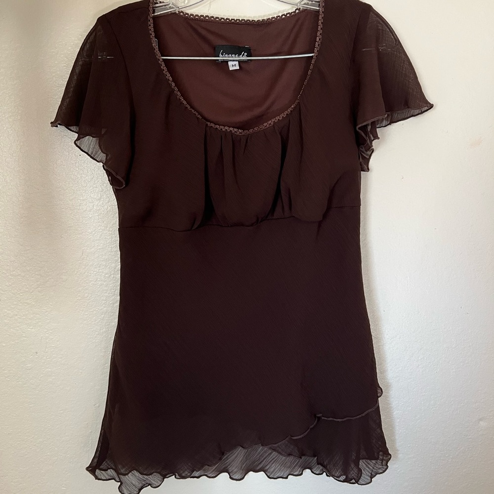 BEAUTIFUL Brown Fairy Core shirt🤎✨ In Excellent condition! 🫐🪺